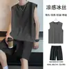 Conjunto Deportivo Enfriador para Hombre Camiseta de Baloncesto Secado Rápido Camiseta sin Mangas de Verano para Hombre Pantalones Cortos Conjunto para Gimnasio Correr para Hombre
