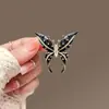 Broche de Mariposa Negra Retro Japonés y Coreano de Nicho de Alta Gama Broche de Insecto con Circonita Microincrustada Broche de Temperamento Accesorios para Mujer Lote