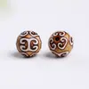 Pulseira de Contas Dzi para Joias de Xizang com Contas Espaçadoras, Contas Superiores, Ágata Antiga, Calcedônia, Pingente Dzi de Nuvem Auspiciosa