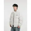 Chaqueta de algodón holgada para hombre con cuello alto, nueva colección otoño/invierno 2026, diseño simple y versátil, irradia una sensación sofisticada y de alta gama, sin capucha, abrigo de algodón cálido
