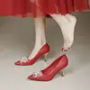 Zapatos de Tacón Alto de Flor con Perlas de Cristal Francés para Mujer Vestido de Boda Xiu Wo Zapatos de Boda de Dos Usos Zapatos de Novia Zapatos de Tacón de Aguja de Boca Baja