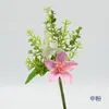 Flores Artificiales para Montaje de Escena de Boda, Arreglos Florales, Decoraciones para Escaparates de Centros Comerciales, Flores Artificiales, Flores Atadas a Mano de Flor de Loto con Astas de Ciervo