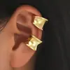 Pendientes europeos y americanos de estilo ins de forma C cóncava ancha transfronterizos, clips para orejas geométricos de forma de arco irregular, accesorios para orejas modernos y elegantes