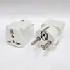 Enchufe de conversión estándar alemán de cobre puro al por mayor Convertidor europeo Cabezal de conversión de pie alto de Corea del Sur Adaptador de calibre estadounidense a europeo
