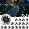Luzes de jardim subterrâneas movidas a energia solar, luzes LED para paisagismo de vilas ao ar livre, luzes de solo para jardim residencial