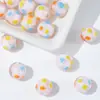 Contas Fofas de Bolinhas Pintadas à Mão, Contas de Vidro Estrela, Contas Soltas com Furo Passante, Pulseira DIY Feita à Mão, Colar, Acessórios e Materiais para Miçangas