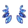 Pendientes Asimétricos de Cristal de Colores Incrustados con Diamantes, Moda Europea y Americana, Suministro Directo del Fabricante de Pendientes Elegantes para Dama