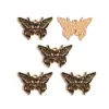Accesorios para Joyería de Aleación con Goteo de Aceite DIY Colgantes de Mariposa Oscura Murciélago Pendientes Pendientes Pulsera Colgante W508