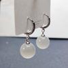 Pendientes de Clip Texturizados Nuevos 2026 Nuevos Pendientes Cortos Delgados de Moda Aros Elegantes con Piedra Ojo de Gato para Mujer