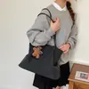 Bolso de Lana a Cuadros Estilo Coreano para Mujer, Bolso Cruzado Casual Holgazán Otoño/Invierno, Bolso Tote de Gran Capacidad para Viajes, Bolso Grande de Mano