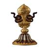 Fornece instrumento tântrico oito ornamentos auspiciosos oito tesouros auspiciosos ornamentos para salão de Buda em casa altura 9,8 cm amarelo dourado