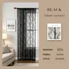 Cortinas transparentes de encaje francés transfronterizas, cortinas de encaje semiopacas, cortinas con ojales para barra, entrega en stock de TEMU