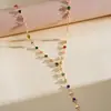 Collar Redondo con Forma de Corazón de Metal y Cristal Transfronterizo Cadena para Clavícula de Personalidad de Verano Dopamina Joyería de Alta Gama Transfronteriza para Mujeres