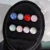 Piercing para lengua de purpurina fina de 8 colores, adorno de lengua en espiral externa de acero inoxidable, joyería de piercing de anillo para lengua de acero de titanio, venta al por mayor de gran éxito transfronterizo desde Yiwu