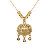 Collar con candado de paz de plata S925, estilo chino, estilo étnico, doble cara, filamento hueco, Ruyi, cadena de clavícula con candado de larga duración, joyería