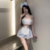 Boneca amor nova lingerie sexy tentação empregada fofa uniforme combinação terno uma geração de cabelo