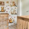 Fun-B194 Lindos Animales del Bosque Hojas Flores Decoración Dormitorio Habitación Infantil Pegatinas de Pared Venta al por Mayor Autoadhesivas