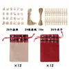 Conjunto de etiqueta de madeira de Natal e saco de presente de linho Calendário de contagem regressiva Saco para pendurar Bolso com cordão de linho de Natal
