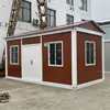 Casa Plegable de Doble Ala Contenedor de Montaje Rápido, Casa Contenedor de Vivienda Completa, Casa de Acero Color, Casa Móvil de Panel de Acero Color