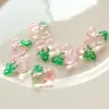Colgante de Cereza Pequeña Resina de Durazno Alta Transparencia Exquisito con Perlas Material Hecho a Mano Joyería Linda Accesorios para DIY Hecho a Mano