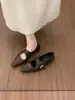 Mocasines retro estilo británico con hebilla para mujer, nuevos zapatos Mary Jane de punta con plataforma gruesa de moda para primavera y otoño 2026