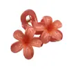 El Clip para el Cabello Doble de Frangipani Más Vendido de Amazon Clip para el Cabello con Flor de Gradiente de Caramelo Clip de Tiburón Femenino Accesorios para el Cabello Tocado