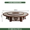 Nova Mesa Redonda Grande de Hotel Estilo Chinês Restaurante para 15-20 Pessoas, Sala Privada de Clube Banquete Mesa de Jantar de Madeira Maciça Giratória Elétrica de Ardósia