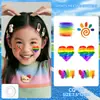 Reunión Deportiva Escolar Transfronteriza Pegatinas de Tatuaje de Colores para Caras de Niños, Aspecto Genial, No Tóxicas, Ambientales, Fáciles de Limpiar, Gama Alta, ¡Ánimo!