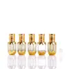 Frasco de vidro galvanizado de 6ml para óleo essencial, amostra de perfume para carro, frasco vazio, bola de vidro, cosméticos, sub-embalagem, atacado