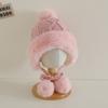 Gorro para Bebé Niños con Forro de Forro Polar y Forro de Forro Polar Retorcido Protección para Orejas Otoño e Invierno Protección Facial para Niños Gorro Esponjoso para la Nieve