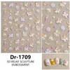 Redanco5D Embutido Popular Desenho Animado Adesivos de Unha Cavalo Voador Fofo Decalques 3D para Unhas Dr1709