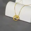 Nuevo Collar de la Fortuna con Anillo Redondo, Cintura Pequeña y Patrón de Trigo para una Vida Fluida, un Regalo para tu Novia Que No Se Desvanecerá