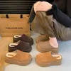 Zapatos Birkenstock de suela gruesa para mujer, calzado para exteriores, novedades Otoño/Invierno 2026, sin cordones, puntera cerrada, media zapatilla, zapatos cómodos, con forro de felpa, pantuflas peludas