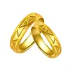Anillo de conexión de rueda anual Kaiwei para niños chapado en oro textura de latido anillo de pareja anillo de engranaje de amor creativo anillo de boda de boca abierta
