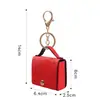Couro PU Moda Mini Bolsa Pingente Estojo para Fones de Ouvido Porta-Chaves de Carro Desenho Animado Pequena Bolsa Quadrada Pingente de Chaveiro