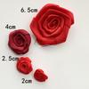 Cinta de poliéster doblada a mano de 2,5/4/6,5 cm con flor de rosa, hecha a mano, accesorios para prendas de vestir, tocados, florete.