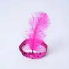 Faixa de cabelo de lantejoulas Acessórios de cabelo de pena de avestruz europeus e americanos Faixa de cabelo COS Acessórios de cocar de pena indiana