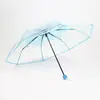 Paraguas Transparente para Mujer, Paraguas Plegable de Flor de Cerezo, Totalmente Automático, Fresco y Moderno, Popular en Línea, Engrosado, Estilo Diosa, Paraguas Personalizado para Estudiantes, Personalizable