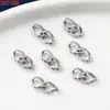 Prata Esterlina S925 Contas Redondas Contas de Arroz Meia Corrente com Corrente Moeda Antiga Retro Anel Duplo Fdiy Material para Miçangas Artesanais