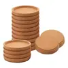 Porta-copos simples retrô de cortiça feitos sob medida para restaurantes, salas de jantar, jogos americanos de madeira isolados, porta-copos de bar para café e chá feitos sob medida