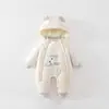 Mameluco de Bebé Otoño e Invierno Bebé 300g Acolchado Cálido Engrosado Ropa de Algodón Pelele Salida Ropa para Gatear Ropa de Algodón