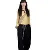 Camiseta Color-Blocking Estilo Coreano Falsa Duas Peças Manga Longa para Mulheres, Temporada de Primavera e Outono, Veludo Alemão Slim Fit Botão na Frente Ombro Normal Base Camisa, Top Emagrecedor