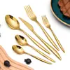 Juego de Cubiertos de Acero Inoxidable 304 de Alta Gama, Elegante Cuchillo para Bistec, Tenedor y Cuchara, Vajilla Occidental de Estilo Europeo para Hotel y Uso Doméstico