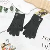 Guantes Cálidos Estilo Coreano para Invierno, Engrosados para Ciclismo, Separados por Dedos, a Prueba de Frío, Felpa de Cristal de Terciopelo para Pantalla Táctil, Lindos para Mujer Estilo Nuevo