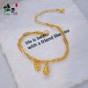 Pulsera de Calabaza de Doble Capa Color Oro Arena Estilo Mismo que el Libro Rojo Pequeño para Atraer Riqueza y Fortuna, Pulsera de Moda Estilo Chino para Mujer Joyería de Mano de Nicho