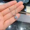 Huabi Joyería Comercio Exterior Moda Europea y Americana Diamante de Simulación Ocho Corazones Ocho Flechas Colgante de 2 Quilates