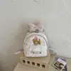 Mochila de oso de dibujos animados para niñas, linda mini mochila de princesa con lazo de encaje, mochila de nicho para el día a día