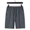 Shorts Elásticos de Seda Gelada Plus Size para Homens, Verão Finos de Secagem Rápida Largos Soltos, Shorts Esportivos Plus Size