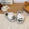 Pantuflas esponjosas para niñas 2026 nuevo otoño e invierno degradado oveja pequeña uso exterior que aumenta la altura cálido versátil de algodón