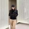 Jaqueta Feminina Outono 2026 Nova Estilo Coreano Veludo Camurça Sintético Preta Petite Curta Cropped Design Acinturado Gola Alta Jaqueta